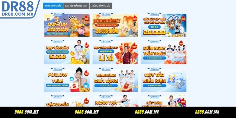Cập nhật khuyến mãi DR88 mới nhất 2025